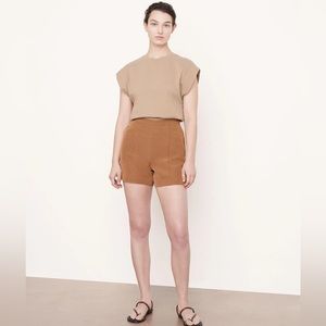 Vince High Waist Tailored Shorts Size 10 In Amber Wave Women’s